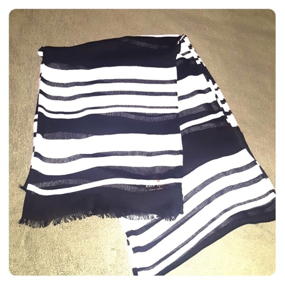 KATE SPADE SCARF black and white